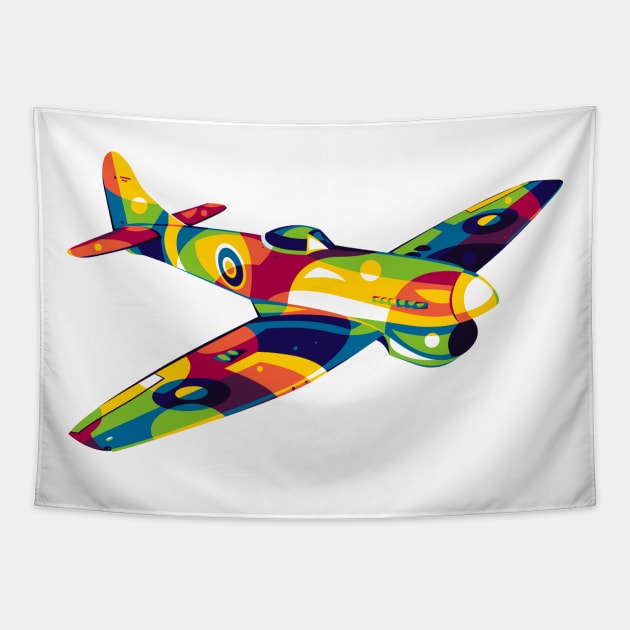 Hawker Tempest in Pop Art Tapestry by wpaprint