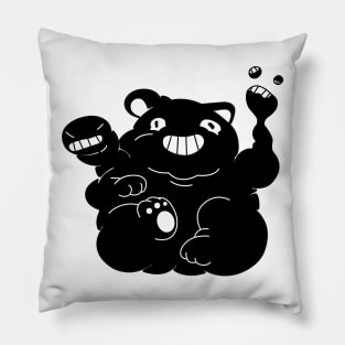 Smiley Black Cat Pillow