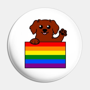 Love is Love Puppy - Red v2 Pin