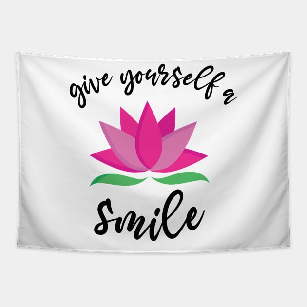 Lotus - Give yourself a smile Tapestry by Anassein.os