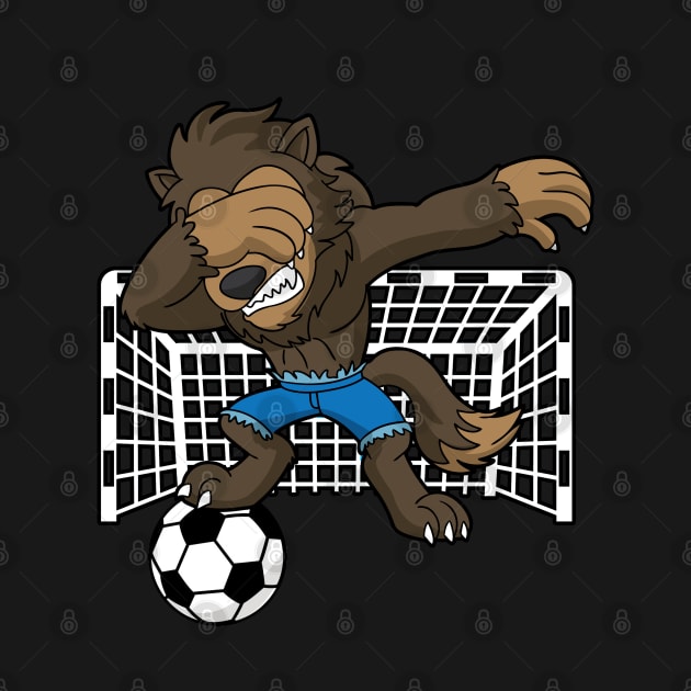 Dabbing Werewolf Soccer Halloween by E