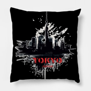 Abstract Tokyo Japan cityscape Pillow