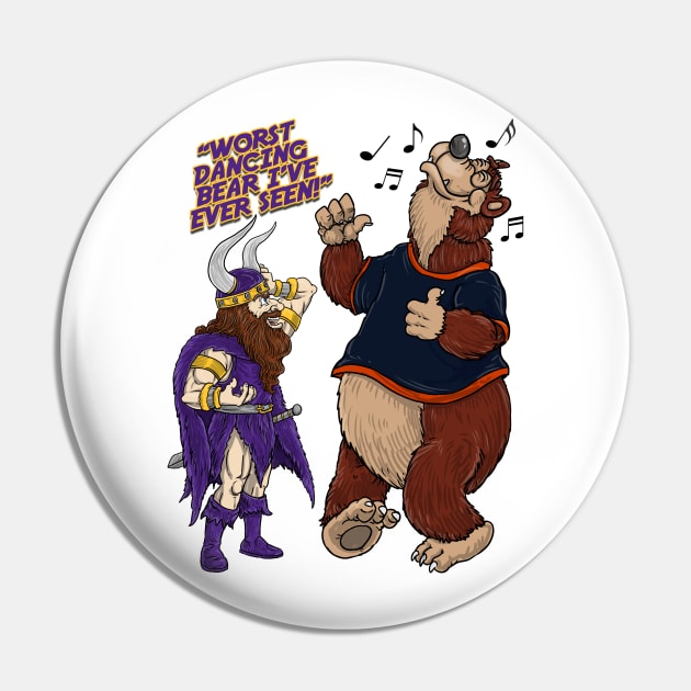 Minnesota Vikings Fans - Kings of the North vs Dancing Cubbies Pin by JustOnceVikingShop