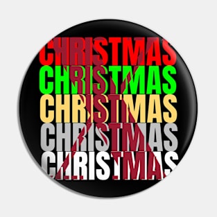 X colourful Christmas Pin