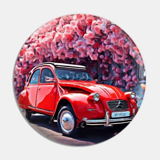 The red Ugly Duck - the legendary 2CV Pin