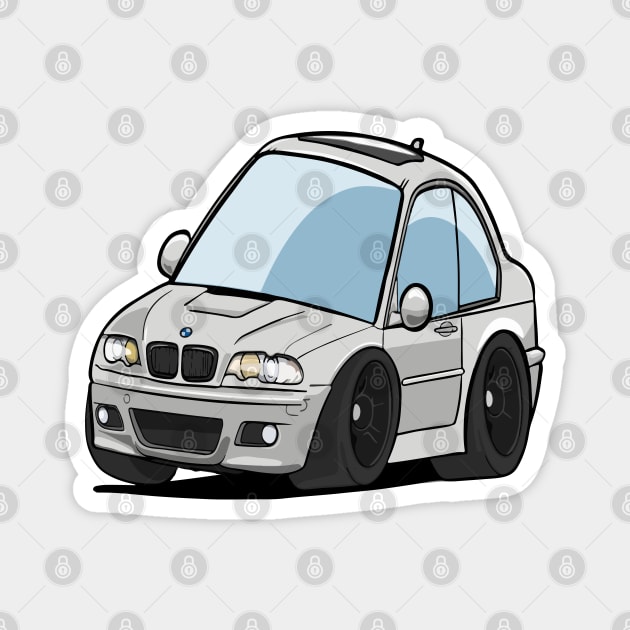 BMW M3 Caricature Magnet by HSDESIGNS