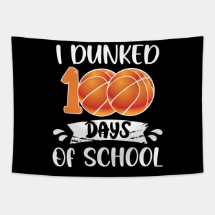 I Dunked 100 Days School Tapestry