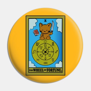 TAROT CARDS | THE WHEEL OF FORTUNE. | CAT Pin