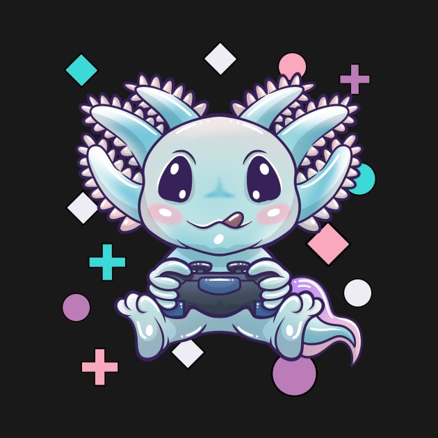 Kawaii Axolotl Gamesolotl for Gamers Teen Girls and Boys by QuePedoStudio