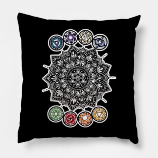 Chakra Center Mandala Pillow