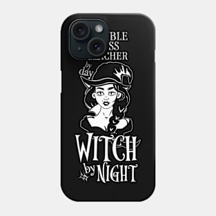 Double Bass Teacher by Day Witch By Night Phone Case