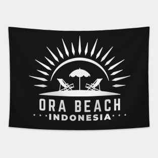 Ora Beach Indonesia Sunset Tapestry