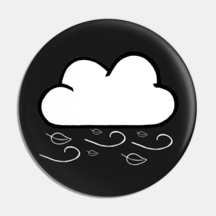 Windy Cloud Pattern (Black) Pin