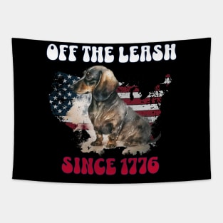 4th of July Independence Day Funny Design for Dog Lovers Tapestry