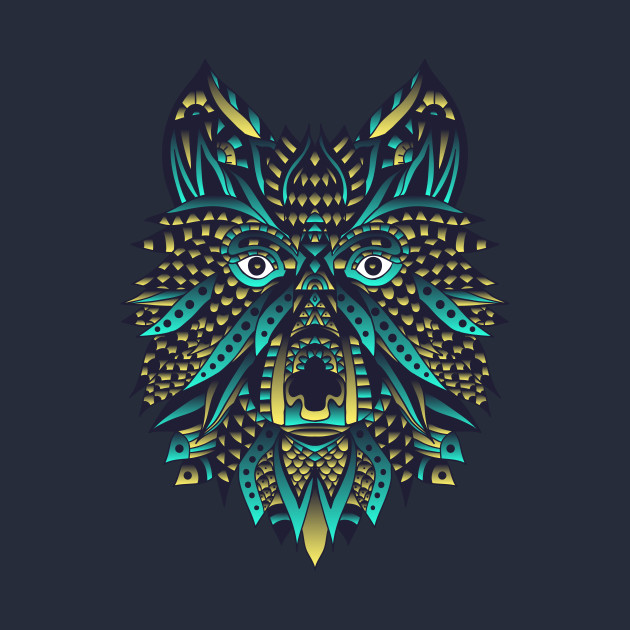 abstract wolf animals t