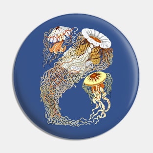 Jellyfish floats Pin