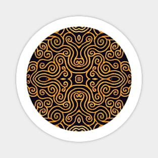 circle of bronze spirals Magnet