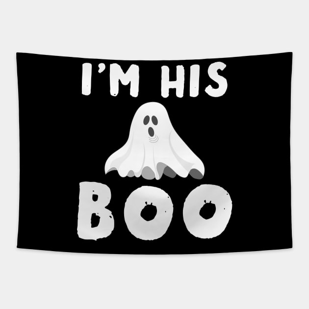 I'm His Boo Halloween Couples Gifts Tapestry by finedesigns