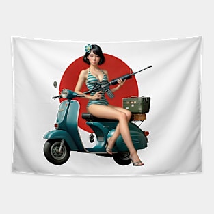 Scooter Girl Tapestry