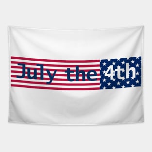 July 4th Typography in Stars and Stripes Text Tapestry