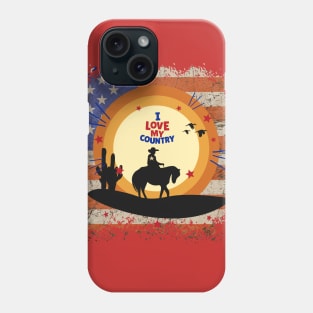 4th Of July Love my country Phone Case