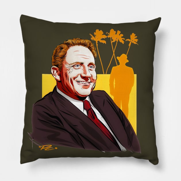 Spencer Tracy - An illustration by Paul Cemmick Pillow by PLAYDIGITAL2020