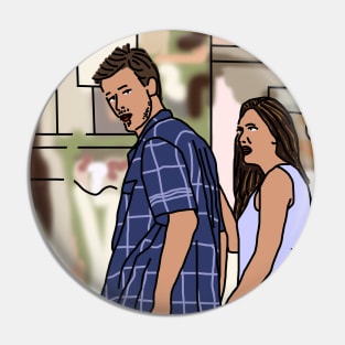 Distracted Boyfriend Meme and his Girlfriend Pin