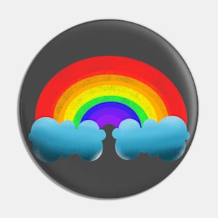 Rainbow in Clouds Pin