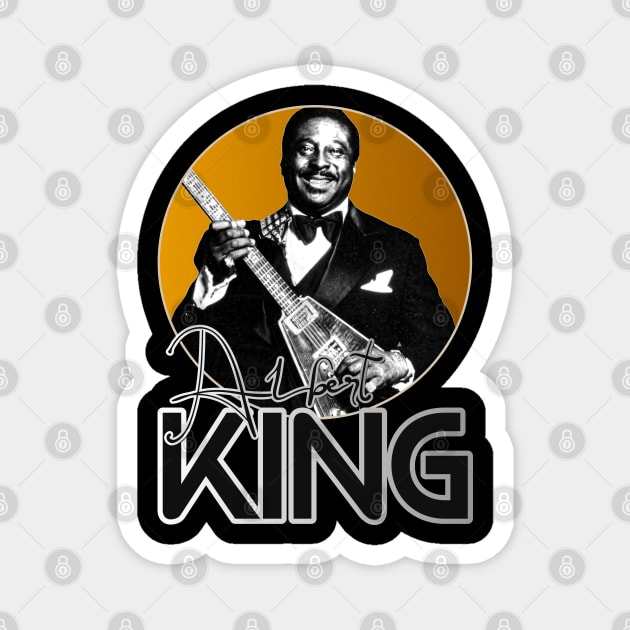 Retro Albert King Gold Tribute Magnet by darklordpug