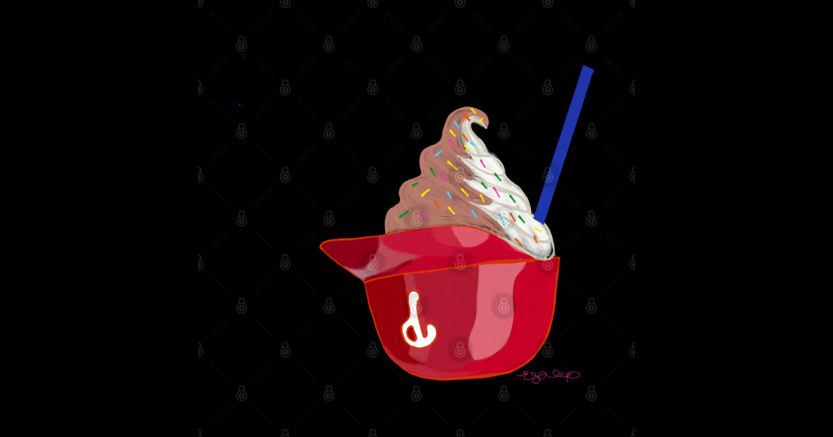 Ice Cream Helmet Ice Cream Sticker TeePublic