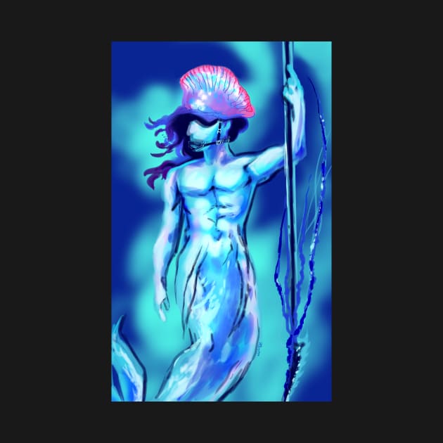 Man o War Jellyfish Merman for MerMay warrior aries spear tentacles spines by sandpaperdaisy