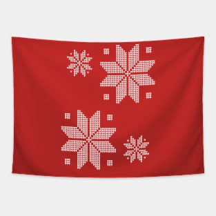 Ugly Christmas Sweater with Snowflakes Tapestry