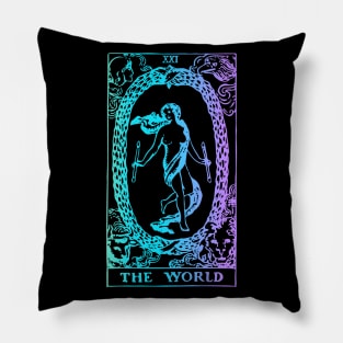 The World Tarot Card Pillow