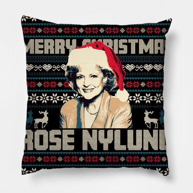 Rose Nylund Merry Christmas Pillow by mia_me