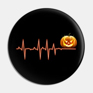 Pumpkin Heartbeat Halloween Pin