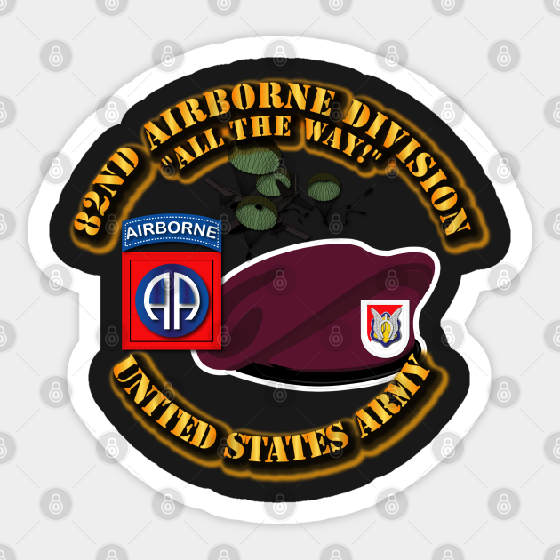 82nd Airborne Div - Beret - Mass Tac - Maroon - 1 Recon Sqn 17th Cav - 82nd  - Sticker | TeePublic