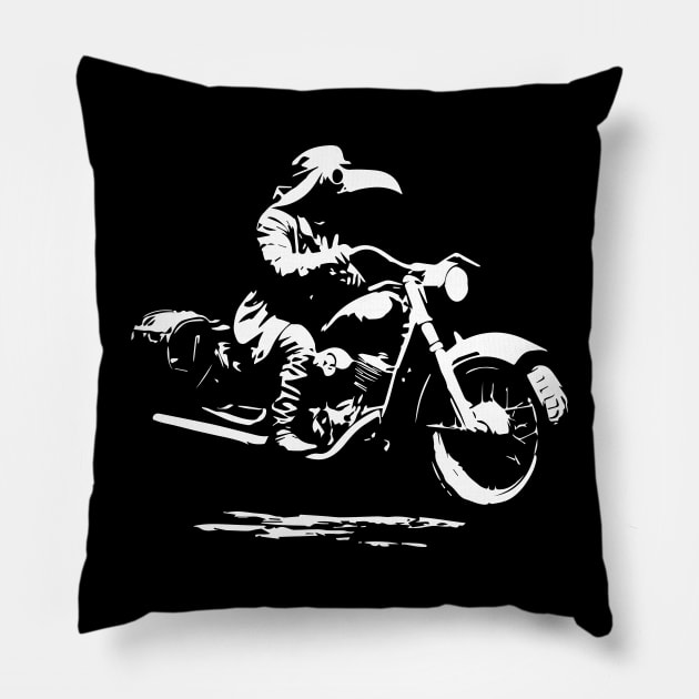 dr plague on motor Pillow by lkn