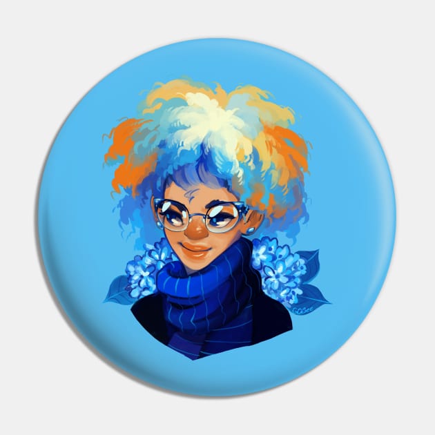 Sapphire Pin by GDBee