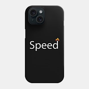 Speed speeding text design Phone Case