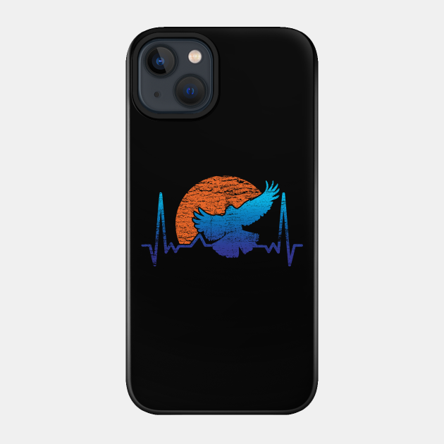 pigeon heartbeat grunge - Pigeon - Phone Case