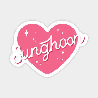 Enhypen Sunghoon name text sparkling heart engene | Morcaworks Magnet