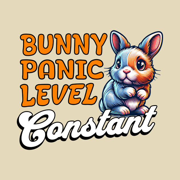 Bunny Panic Level: Constant - Scared Bunny by Pink & Pretty