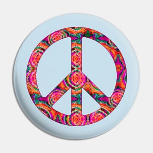 Peace hippie tie Pin