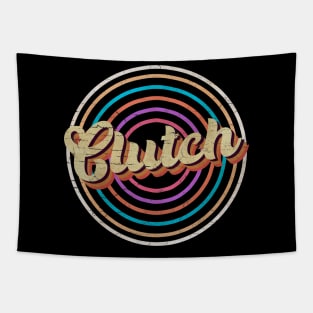 vintage circle line color Clutch Tapestry