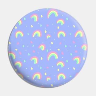 Super Cute Rainbow Pattern - Kawaii Rainbow Pattern Pin