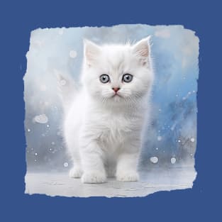 Cute White Kitten 01 T-Shirt