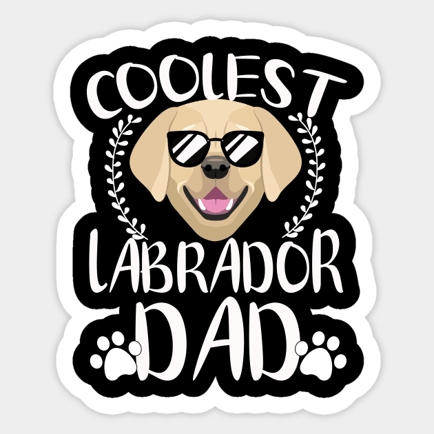 Glasses Coolest Labrador Dog Dad - Glasses Labrador Dog Dad - Sticker ...