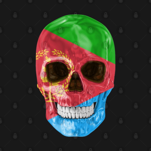 Eritrea Flag Skull - Gift for Eritrean With Roots From Eritrea by Country Flags