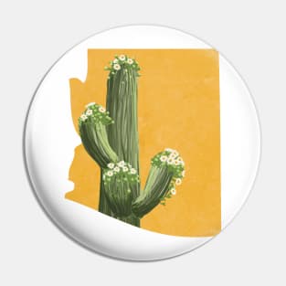 Arizona Saguaro Cactus Blossom Pin