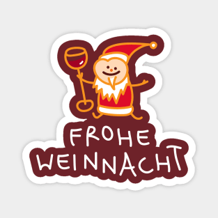 Santa Claus with wine (b) Magnet